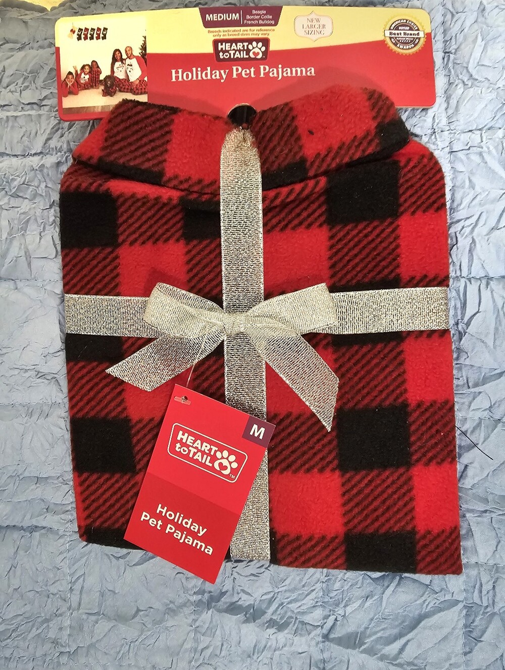 New Heart To Tail Med Holiday Pet Pajama